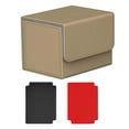 thumbnail image 2 of Estuche para tarjetas con cierre magnético, capacidad para 100 tarjetas, pasatiempos de juguete para tarjetas de recolección resistentes Caqui, 2 of 8