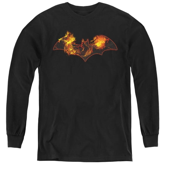 Batman - Molten Logo - Youth Long Sleeve Shirt - Medium