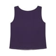 thumbnail image 4 of vastwit Womens Sleeveless Chiffon Vest Tank Tops Round Neck Loose T-Shirt Blouse Summer Lightweight Purple XXL, 4 of 5
