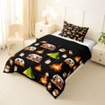 thumbnail image 2 of Erosebridal RV Trailers Camper Twin Comforter Sets,Happy Camping Bedding Set For Boys Kids,Reversible black,2pcs, 2 of 7
