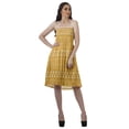 thumbnail image 4 of Moomaya Robes d'Été Sans Bretelles pour Femmes en Crêpe Imprimé, Robe Tube Smockée pour Femmes, 4 of 4