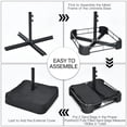 thumbnail image 6 of Gymax 15 ft Double-Sided Patio Twin Umbrella Extra-Large Market Umbrella w/ Base Coffee, 6 of 9
