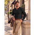 thumbnail image 4 of RICHCOIN Men's V Neck Long Sleeve Shirts Slim Fit Basic T Shirts Ribbed Fashion Tee, 4 of 7