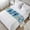 Blue, variant on Purple Coastal Bed Runner, Satin Bed Throw Runner for Queen Size Beds, Summer Beach Nautical Abstract Art Decorative Bedding Scarf for Bedroom Hotel Wedding Room Guestrooms 94"x20"
