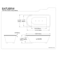 thumbnail image 2 of Kingston Brass BATUBRWD 5-5/8-Inch Miniature Ceramic Classic Bathtub (2-Pieces), White, 2 of 2
