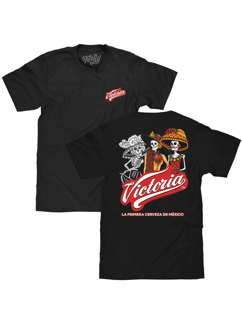 Tee Luv Men's Victoria La Catrina Mexican Beer Shirt (L) - Walmart.com