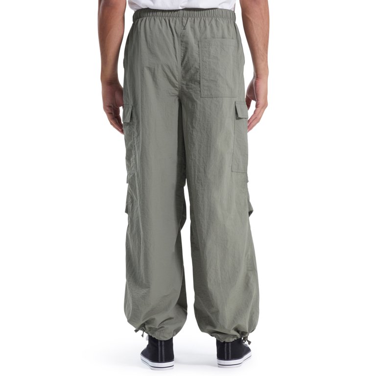 No Boundaries Parachute Cargo Pants, Baggy Fit with Pockets