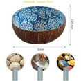 thumbnail image 4 of 2X Coconut Bowls Natural Coconut Shell Storage Bowl Coconut Serving Bowls Container Holder for Vegans Breakfast, 4 of 7