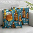 thumbnail image 3 of Beer Bubble Throw Pillow,Soft Square Cushion Case for Couch Sofa Bed Bedroom Living Room, 3 of 5