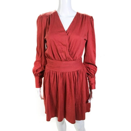 

Pre-owned|Joie Women s Long Sleeve Knee Length Dress Red Size Medium