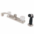 thumbnail image 3 of Kingston Brass GKB122  GKB122 Water Saving Americana Centerset Kitchen Faucet with Acrylic Handle and Side Sprayer, Chrome, 3 of 3