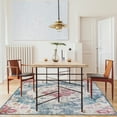 thumbnail image 5 of ReaLife Rugs Machine Washable Printed Vintage Distressed Bohemian Light Blue Eco-friendly Recycled Fiber Area Runner Rug (7'6" x 9'6"), 5 of 8