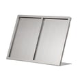 thumbnail image 2 of DYNWAVECA Table Sign Stand, Menu Display Stand,Standing Metal Stainless Steel L Shape Sign Holder Menu Card Holder for Restaurant Store 315x62x221mm, 2 of 8