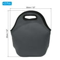 thumbnail image 2 of Neoprene Lunch Bags, 2Pack 12"x6"x12" Lunch Portable Containers Bag, Grey, 2 of 6