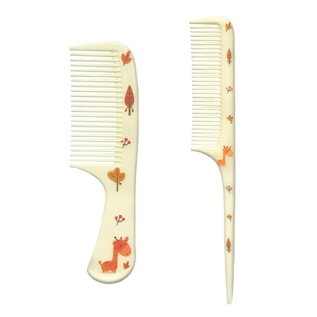 Peine para el cabello pequeño y lindo, juego de mini peine para el cabello de 2 piezas, juego de peines para niños pequeños para niñas, niños, peine de cola de rata de dientes finos, peines de peluque