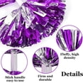 thumbnail image 3 of LINLIN Pom Poms Cheerleader 2 Pieces Metallic Cheerleading Pompons Flower Ball, Aerobics Cheerleading Pom Poms, for Sports Dance Cheerleading Pompons Plastic, 3 of 7
