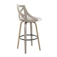 thumbnail image 6 of LumiSource Grey Charlotte 30" Fixed-Height Barstool - Set of 2, 6 of 6