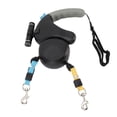 thumbnail image 1 of Dual Retractable Dog Leash, 360 Rotation Double Headed 9.84ft Extendable Pet Leash with with LED Light for Two Dogs Up to 50 Lbs Per, Pet Walking Leash Shock Absorption Design, 1 of 7