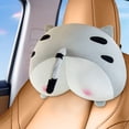 thumbnail image 4 of Cute Butt-Shaped Car Headrest Pillow for Neck Support, Soft Polyester Neck Cushion – Funny Novelty Design, Reduces Driving Fatigue, Easy Slip-On Fit for Most Vehicle Headrests, 4 of 6