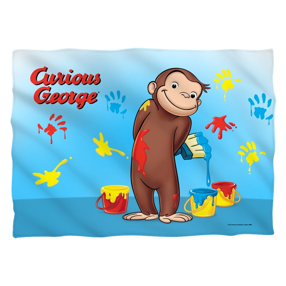 Curious Paint Pillow Case White One Size