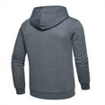 thumbnail image 2 of QPNGRP Men's Full-Zip Hoodie Lightweight Hoodie Sweatshirt Jacket Solid Hooded with Kanga Pocket Gray 2XL, 2 of 6