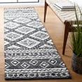 thumbnail image 2 of SAFAVIEH Micro-Loop Regis Geometric Runner Rug, Black/Ivory, 2'3" x 9', 2 of 8