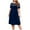 Blue#plus size formal dresses for women, variant on Feancey Women's Plus Size Semi Formal Dresses Lace Short Sleeve Wedding Guest Dresses Pleated Casual Midi Dress Summer Flowy A-Line Dresses Sales Today