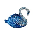 thumbnail image 4 of Dualoai Enamel Trinket Box s Holder Art Craft Hand Painted Ornament Decorative Table blue, 4 of 9