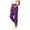 Purple, variant on Floleo Women's High Waist Cropped Jogger Pants with Side Pockets Lightweight Breathable Casual Summer Sweatpants for Vacation Travel and Daily Wear