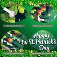 thumbnail image 4 of Green Theme St. Patrick's Day Banner Shamrock Pattern Happy St. Patrick's Display Rainbow Accent Pot of Gold Design Shamrock Backdrop for St. Patrick's Day Party Celebration Indoor Decoration, 4 of 9