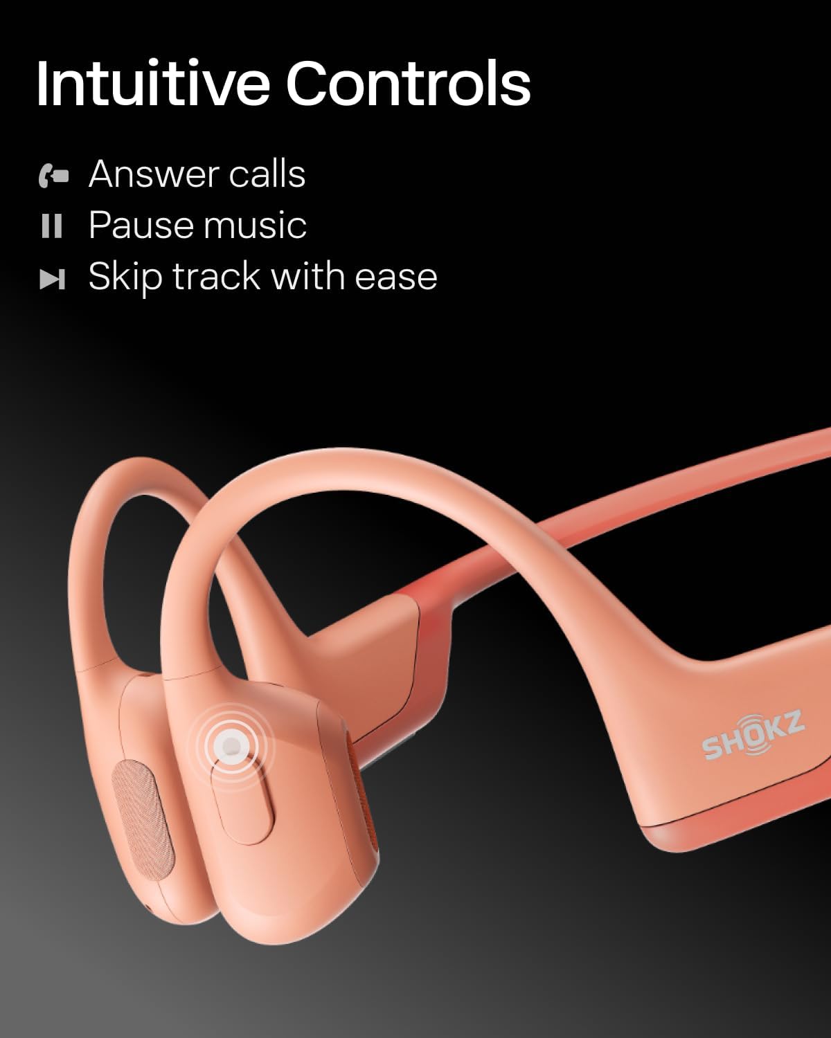 Restored Shokz OpenRun Pro Bone Conduction Waterproof Bluetooth Headphones for Sports(Formerly Aeropex), Pink (Refurbished)