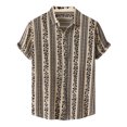 thumbnail image 1 of Hombres Casual Botones Playa Sin posicionamiento Estampado Turndown Camisa de manga corta Blusa Pompotops  oipoqjl49368, 1 of 9