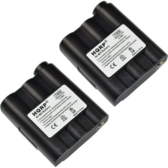 HQRP TWO Rechargeable Batteries for MIDLAND GXT-850 / GXT850 / GXT-900 / GXT900 / GXT900VP4 Two-Way Radio