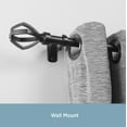 thumbnail image 4 of Kenney 5/8"-3/4" Steel Curtain Rod Mounting Brackets, Wall or Ceiling Mount, Set of 2, Black, 4 of 5