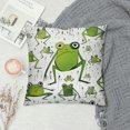 thumbnail image 2 of COMIO Envelope Closure Satin Pillowcase for Hair and Skin Pillowcase King Size Quirky Animal Frog Pattern Pillow Cases Cooling Satin Pillow Covers, 2 of 5