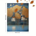 thumbnail image 3 of Golden Trees Village Canvas Wall Art 15.75x11.81 Inches, 3 of 8
