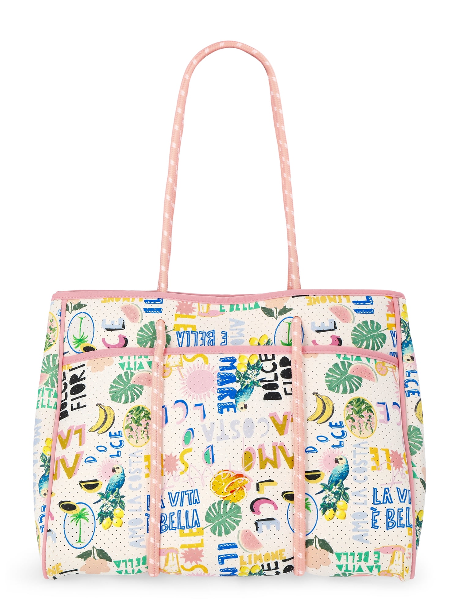 No Boundaries Women's Neoprene Beach Tote Bag, Multi