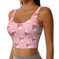 thumbnail image 2 of Pofeuu pink Scarf bear Print Sports Bra for Women Sexy Vest Yoga Running Gym Fitness Crop Bras Tops-XX-Large, 2 of 8