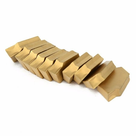 SENRISE SPB26-3 Cut-Off Blade Tool with 10 Cut-Off Grooving Inserts for Steel Semi-Finishing Gold