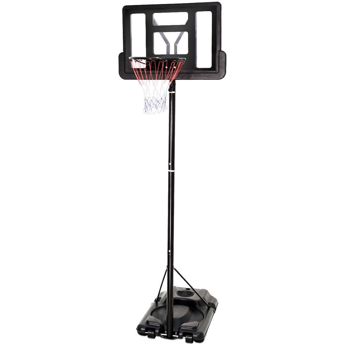 Gymax Height Adjustable Portable Basketball Hoop System Shatterproof