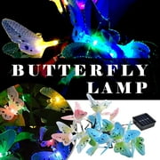 Kiplyki Wholesale Solar Powered 12LED Butterfly String Light Lamp Outdoor Garden Decoration