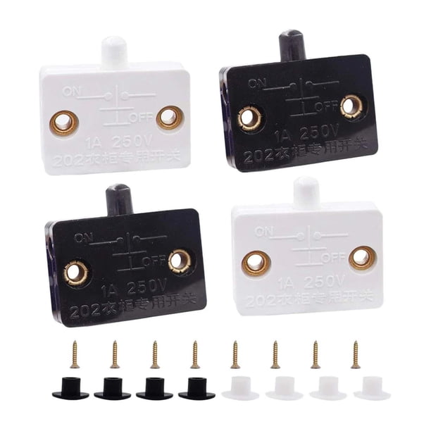 4 Uds interruptor de puerta de gabinete Interruptor táctil automático interruptor de lámpara de luz de armario