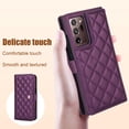 thumbnail image 3 of Case Wallet for Samsung Galaxy Note 20 Ultra, [Wristlet & Crossbody Strap] RFID Blocking 5 Card Slots Stand [Shockproof TPU Shell] PU Leather Magnetic Flip Cover for Note 20 Ultra, Darkpurple, 3 of 9