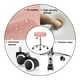 thumbnail image 5 of Taburete con ruedas KKTONER, redondo, de piel sintética, ajustable en altura, 5 of 7