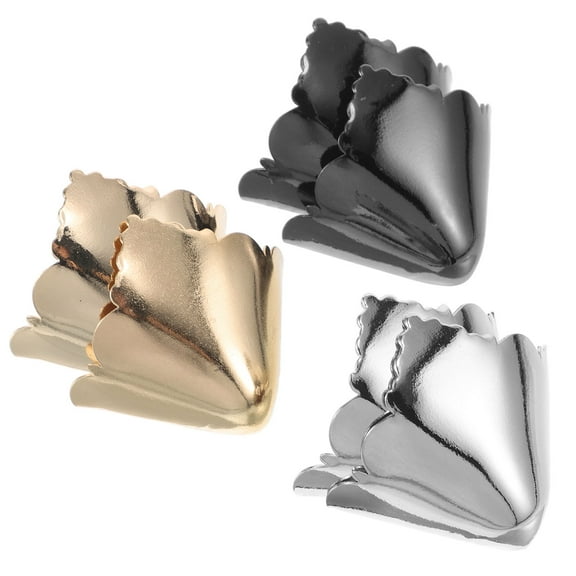 OUNONA 3 Pairs Metal Shoes Pointed Protector High Heels Toe Caps Shoes Tips Cap Covers For High Heels Cowboy Boot Repair Decoration