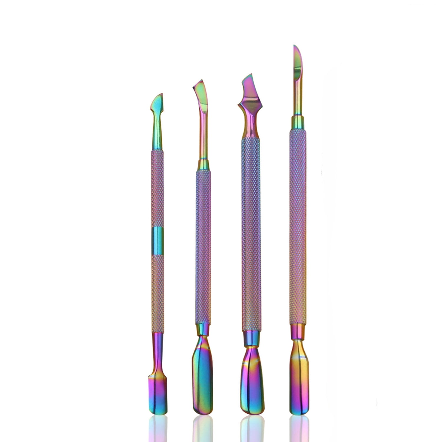 Cuticle Pusher Stainless Steel Pinkiou Cuticle Pusher Set 4 Pcs Cuticle