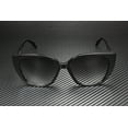 thumbnail image 2 of ALEXANDER MCQUEEN AM0284S 002 Cat Eye Black Shiny Grey 58 mm Women's Sunglasses, 2 of 5