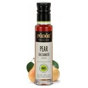 PÖDÖR Premium Pear Balsamico Velvet - 3.4 fl. Oz. - 100% Natural, Aged in Oak Barrels, Fermented, Unfiltered, Vegan, Gluten-Free, Non-GMO in Glass Bottle