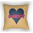 thumbnail image 2 of Surya LI-SWT-1818 Littles 18" Wide Square Heart "Sweet" Typography Polyester Cov, 2 of 6