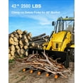 thumbnail image 3 of Yeshouse 48" Bucket Clamp on Debris Forks,2500lbs Heavy Duty Pallet Forks,Clamp on Pallet Forks with 5 Tines,for Tractor Accessories,Loader Bucket,Skid Steer, 3 of 7